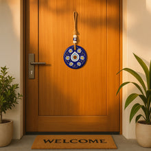 Decorative Evil Eye Wall Hanging Nazar Protector Charm with Beads, Wind Chime (1 Pc)