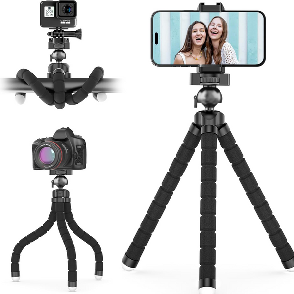 Flexible Mini Tripod Stand with Adjustable Mobile Holder